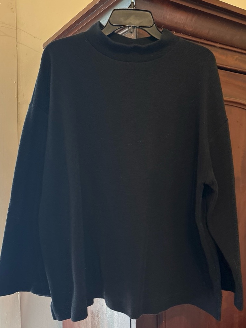 Womens Black Mock Neck Sweater